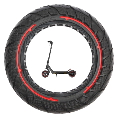 Opona do e-scootera hulajnogi CZERWONE PASKI 10×2.5 | bezdętkowa, kompatybilna z Modus i Xiaomi 10×2.5 (60/70-6.5)